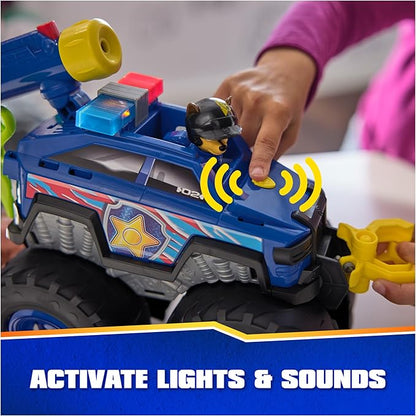 Paw Patrol: Rescue Wheels Chase’s Power Haulin’ Cruiser, Toy Truck with Launcher, Motorized Winch, Lights & Sounds, Kids Toys for Boys & Girls Ages 3+
