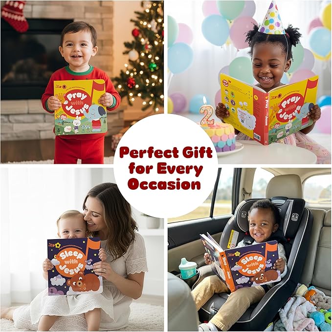 Sleep with Jesus – 4 Hymn Melodies and 2 Prayer Songs, Bedtime Music Books for Toddlers, Lullabies for Babies, Prayer Book for Little Ones, Religious Gift Idea- New Year, Baptism Gifts