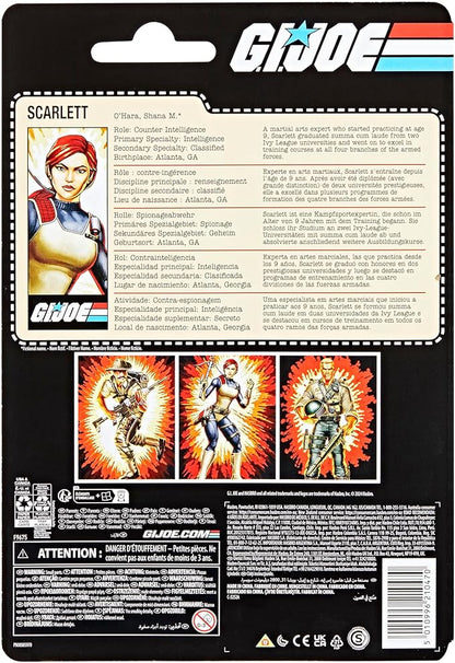 G.I. Joe Classified Series Retro Cardback Scarlett, Collectible 6-Inch Action Figure with 17 Accessories