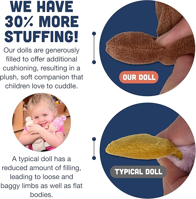 Creative Minds Basket of Babies Soft Baby Dolls, Sensory Toys, Multicultural, Diversity, Inclusion and Social Emotional Learning, Baby Toys for All Ages, Set of 6 Plush Dolls, Multicolor