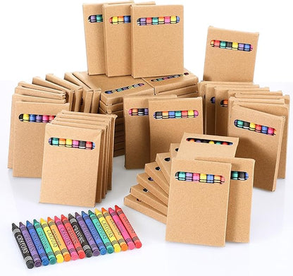 Crayons Bulk 8 Different Color Crayon Wrapped Wax Mini Boxes Bulk Party Favors Packs for Classroom Home Birthdays School Teachers(30 Packs)