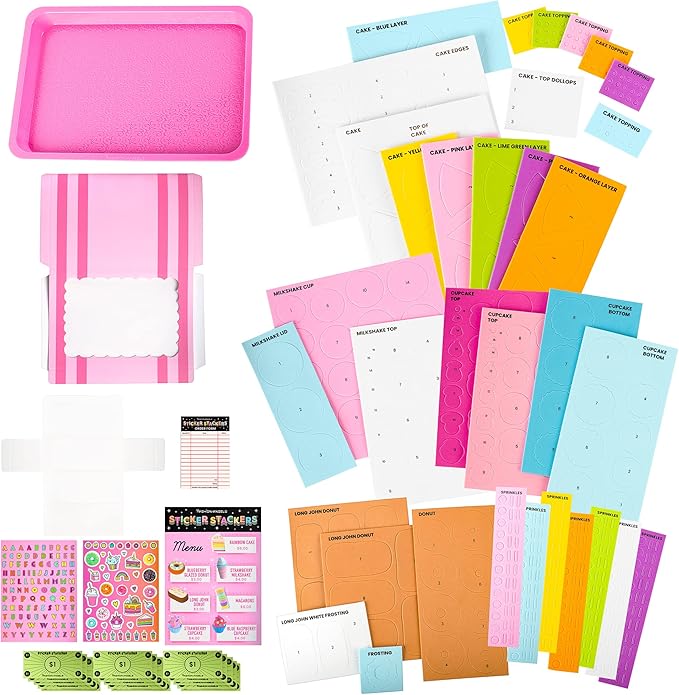 Fashion Angels - Sticker Stackers Set Confectionery, Foam Stickers for 3D Creations, Children's Toy Food, Creative Activity, from 8 Years, F13195