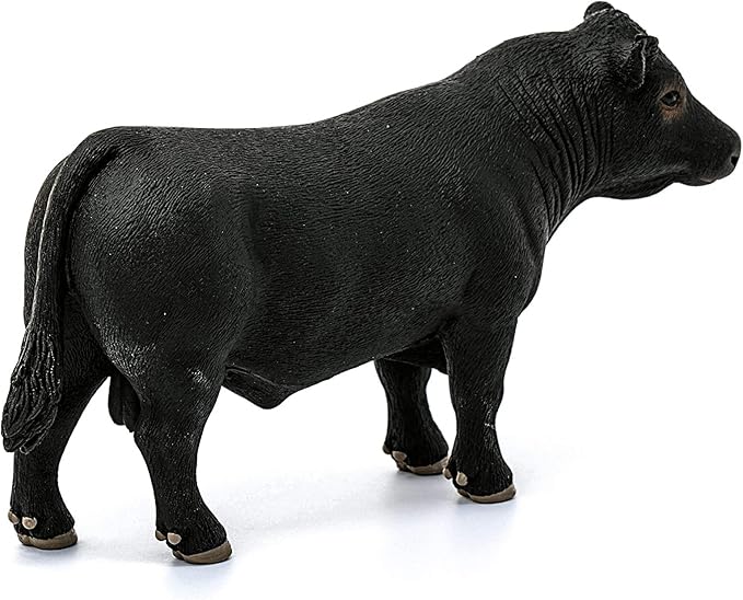 Schleich Farm World, Realistic Animal Toys for Kids Ages 3 and Above, Black Angus Bull Cow Toy Figure