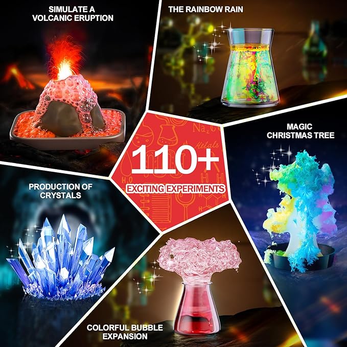 Science Kits for Kids - 110 Experiments Science Kit for Kids Age 6-8, 8-12, Kids Science Kits Age 5-8+, Science Kits STEM Kits Educational Scientific Toys for Kids 6 7 8 9 10 12+ Years Old