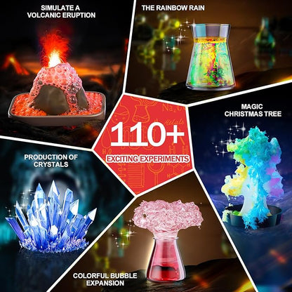 Science Kits for Kids - 110 Experiments Science Kit for Kids Age 6-8, 8-12, Kids Science Kits Age 5-8+, Science Kits STEM Kits Educational Scientific Toys for Kids 6 7 8 9 10 12+ Years Old