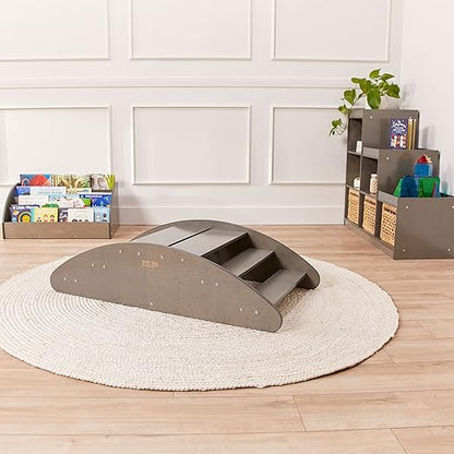 ECR4Kids Rocking Boat and Steps, Play Center, Grey Wash
