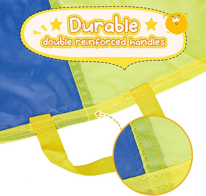 Sonyabecca Parachute Kids Play 8FT,10FT,12FT,16FT,20FT for 8-12 Years Game, Kids Party Game