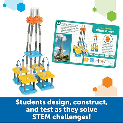 Learning Resources STEM Explorers Bridge Builders Classroom Set, 305 Pieces, Ages 5+, Building Toys, STEM Projects, Science for Kids