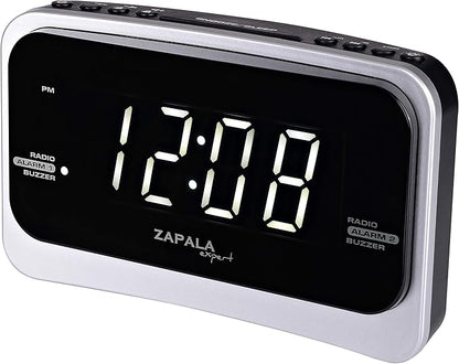 Alarm Clock Radio for Bedroom, 2 Alarms Big LED Display Plug in Simple Basic Digital FM Clock Radio with USB Charging Port, Adjustable Volume, Dimmable, Snooze for Deep Sleepers Kids