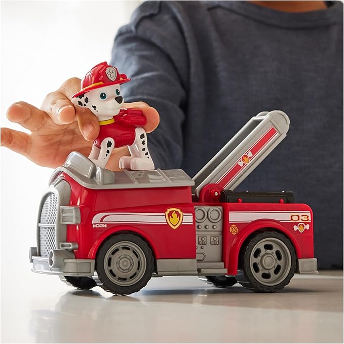 Paw Patrol, Marshall’s Firetruck, Toy Truck with Collectible Action Figure, Sustainably Minded Kids Toys for Boys & Girls Ages 3 and Up