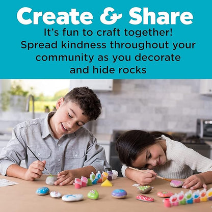 Creativity for Kids Hide and Seek Dot A Rock: Paint and Hide 10 Mandala Rocks - Rock Painting Kits for Ages 6-8, Kids Craft Kit