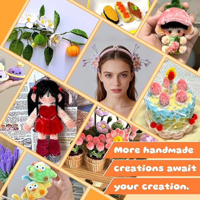 100 Pcs Pipe Cleaners, Deep Purple Pipe Cleaners Bulk for Crafts Flowers, Bouquet Making, Chenille Stem for Home Festival Decorations (Deep Purple)