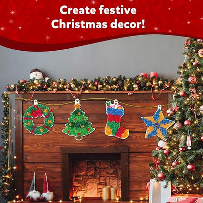 Skillmatics Art & Craft Activity - Poke-in Art Christmas Decor, Mess-Free Art for Kids, Craft Kits, DIY Activity, Gifts for Girls & Boys Ages 4, 5, 6, 7, 8, 9, 10, 11, 12