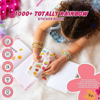 Fashion Angels 1,000+ Totally Rainbow Sticker Book, Includes Fun & Colorful Craft Stickers, Ideal for Accessorizing Kids & Teens Notebooks, Journals & More
