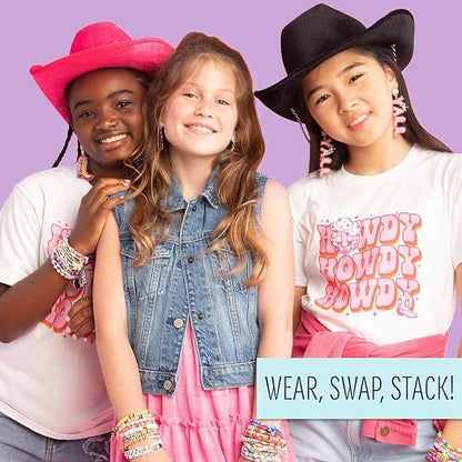 STMT D.I.Y. Glitz ‘N Disco Jewelry Case, Makes Over 15 Accessories, Includes Disco Beads for Bracelets, Charms & Storage, Bracelet Making Kit, Great Gifts for Girls, Jewelry Making Kit for Girls 8-12