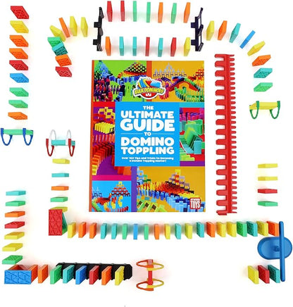 Bulk Dominoes Dominoes Kinetic Kit, 101 Starter 118pc, STEM STEAM Toy for Kids, Building, Toppling, Chain Reaction Sets