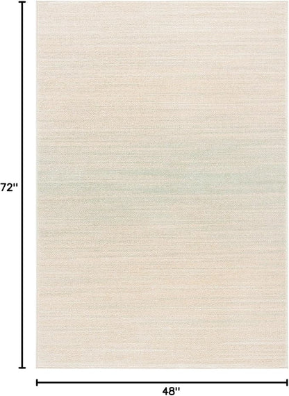 SAFAVIEH Adirondack Collection Accent Rug - 4' x 6', Green & Ivory, Modern Ombre Design, Non-Shedding & Easy Care, Ideal for High Traffic Areas in Entryway, Living Room, Bedroom (ADR142Y)