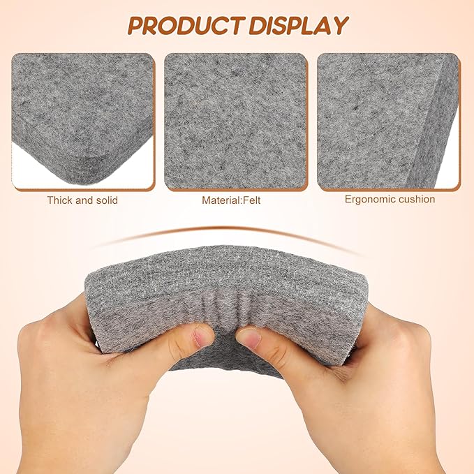 Healifty Thick Wool Needle Felting Pad: Dense Felt Work Mat for DIY Craft Sewing Beginners Kids Adults Thick Square Block Workbench Base Board Tool Light Grey 6 X 6 X 1 Inch