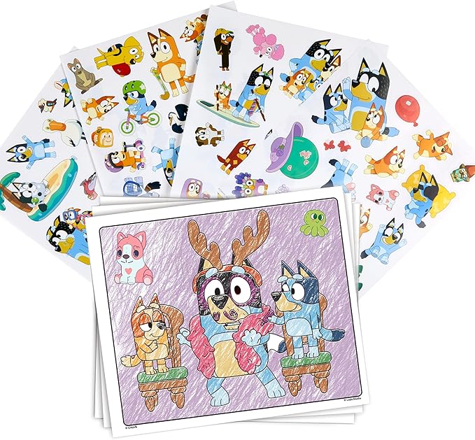 Crayola Bluey Color & Sticker Activity, Bluey Coloring Book, 32 Coloring Pages, Gift for Kids, Ages 3, 4, 5, 6