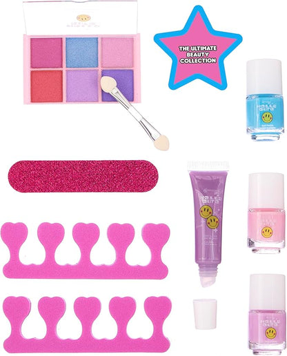 Expressions 8pc Makeup Set - "Supa Cute" Beauty Kit - Ultimate Kids Cosmetics Set Beauty Collection Starter Cosmetics For Girls