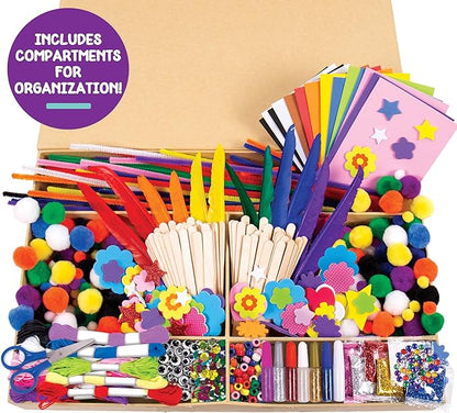 Made By Me Ultimate Craft Box, Art & Craft Activities 1000 Piece Set, Storage Case, Great for Preschool Arts & Crafts, Adult & Group Projects, Craft Box for Kids Girls & Boys
