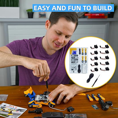 Bittle Robot Dog Kit(Construction) | Coding Smart Robot Pet, Quadruped Robot Kit for STEM & Robotics Education | Programmable Open Source, App Control IoT Robot for Engineers, Geeks, & Students