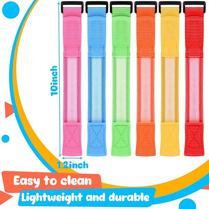 MCPINKY 6PCS LED Light Up Bracelets, Christmas Glow in the Dark Bracelets Wristbands for Kids Adults Night Events bracelet