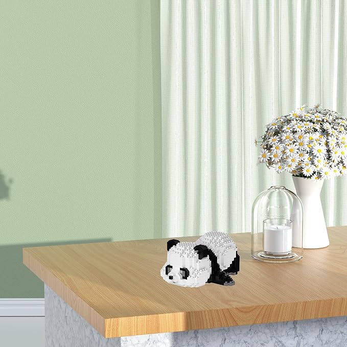 shenhailan Panda Mini Building Blocks, Micro Building Blocks for Adults and Kids 615 Pieces (Lying Panda)