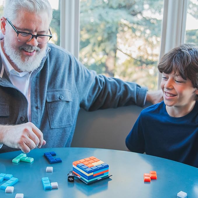 Educational Insights Upzzle - Strategic Stacking Puzzle Game for 2 Players, Brain Teaser Puzzles for Kids and Adults, Perfect for Family Game Night, Gift for Ages 7+