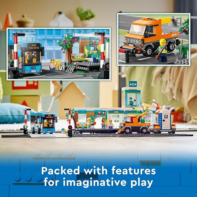 LEGO City Train Station Building Toy Set - Pretend Play Set for Kids, Boys & Girls, Ages 7+ - with Bus, Rail Truck, & Tracks - Compatible with Other City Sets - Gift Ideas for Birthdays - 60335