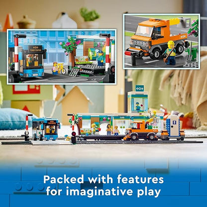 LEGO City Train Station Building Toy Set - Pretend Play Set for Kids, Boys & Girls, Ages 7+ - with Bus, Rail Truck, & Tracks - Compatible with Other City Sets - Gift Ideas for Birthdays - 60335