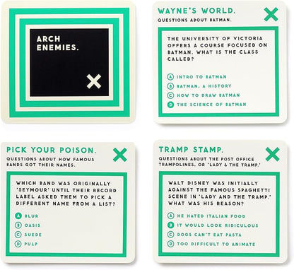 Brass Monkey Incredibly Pointless – Trivia Card Game Set with 200 Unique Questions About Pointless Knowledge for Adults and Kids Ages 13+