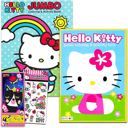 HUB Studios Hello Kitty Coloring Book and Stickers Super Set~ Hello Kitty Coloring Book with Hello Kitty Stickers & Specialty Door Hanger