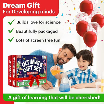 Doctor Jupiter Ultimate Gift Set of Learning| Set of ‘My First Science Kit’, ‘Little Genius Kit’ for Kids Ages 4-6|Birthday Gift for Boys, Girls| STEM Learning & Education Toys for 4,5,6 Year Old