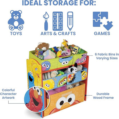Sesame Street 6 Bin Design and Store Toy Organizer by Delta Children