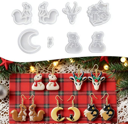 8Pcs Forest Animals Polymer Clay Cutters Set – Mini Earring & Keychain Clay Cutters for Jewelry Making, Craft Tools Gift for Women