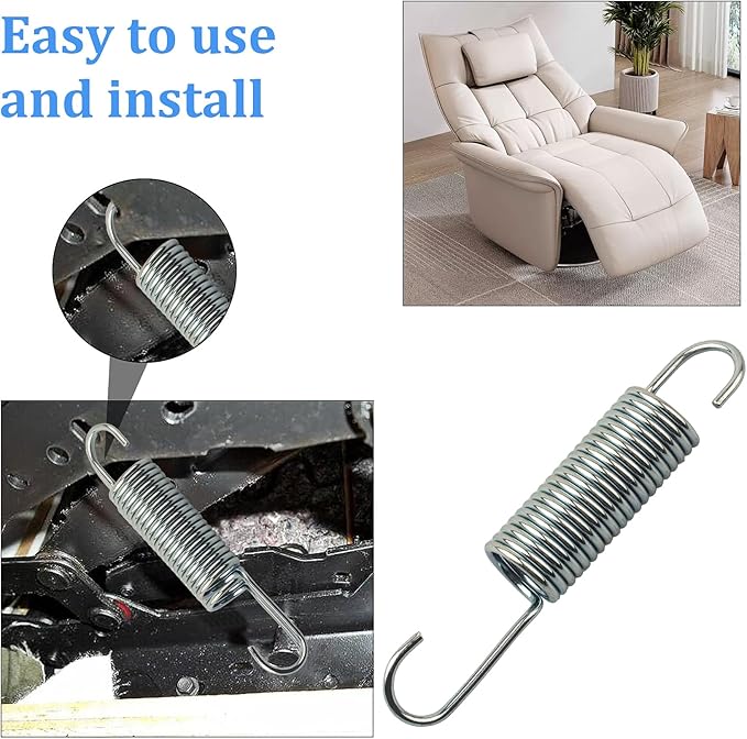3-5/8 Inch Recliner Springs Replacement Parts, Recliner Spring for Southern Motion, Catnapper and Lazy Boy Recliner, Replacement Springs for Recliners, Recliner Replacement Parts, Chair Spring, 3 Pack