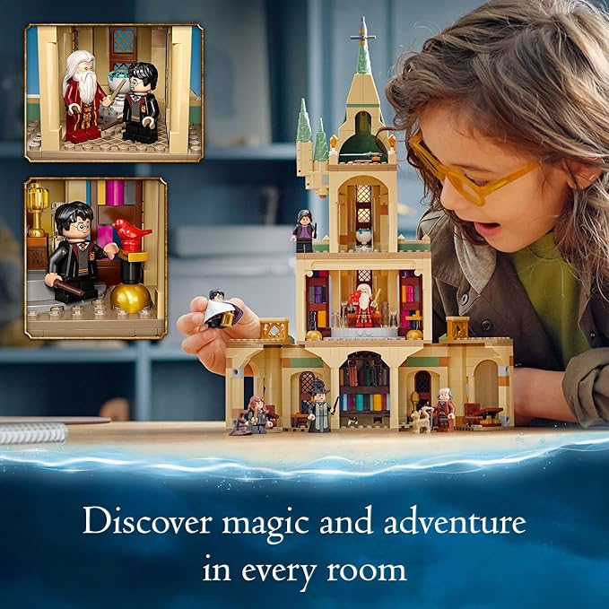 LEGO Harry Potter Hogwarts: Dumbledore’s Office 76402 Castle Toy, Set with Sorting Hat, Sword of Gryffindor and 6 Minifigures, for Kids Aged 8 Plus