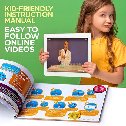 Science Kit for Kids Ages 3, 4, 5, 6, 7 - Over 20 Science Experiments - Lab Coat Included