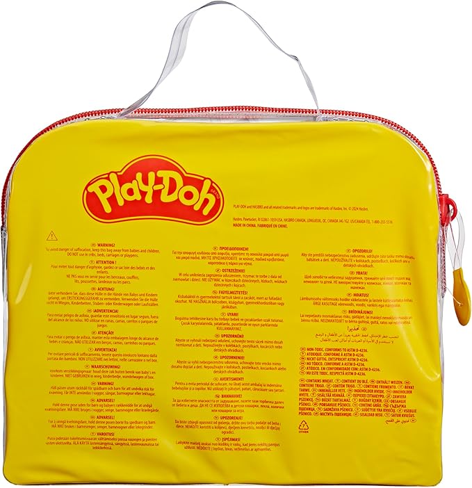 Play-Doh Starter Set 9-Piece Kit with Storage Tote & 4 Modeling Compound Cans, Arts and Crafts Toys for Kids 3 Years & Up, Preschool Toys