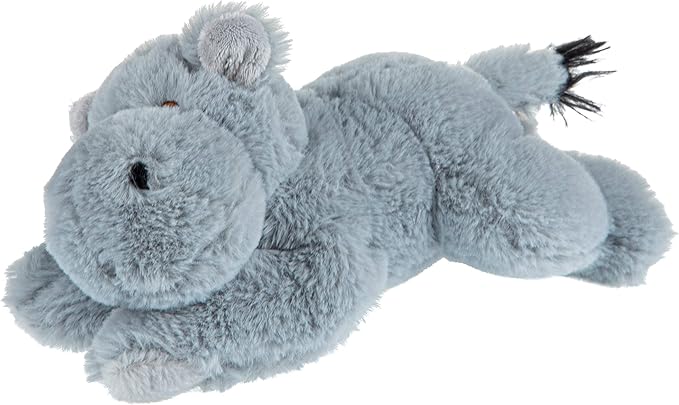 Wild Republic EcoKins Mini Hippo Stuffed Animal 8 inch, Eco Friendly Gifts for Kids, Plush Toy, Handcrafted Using 7 Recycled Plastic Water Bottles (24803)