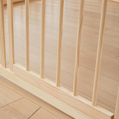 Kids Baby Toddler Playpen Indoor Portable Wooden Freestanding, Kids Baby Pet Cats Dogs Animals Toy Play Fence with Door,Safe Zone Playpen,Baby Safety Play A Perfect Birth Birthday Gift(120x160x61cm)