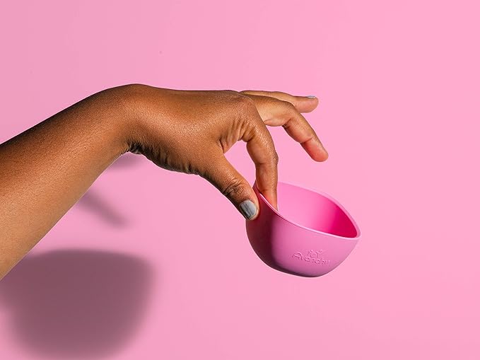 Avanchy Baby Bowls Silicone MINI Prep Bowl Set for Babies Kids Toddler for Feeding Food 4 oz, Pink