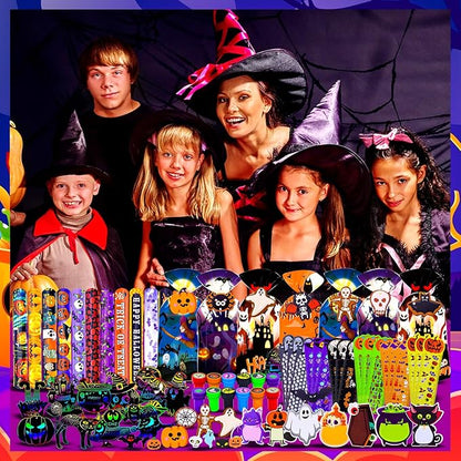 24 PACK 500 PCS Halloween Stationery Set, Party Favors for Kids Assorted Art and Craft Kit, Goodie Bag Stuffers Classroom Prizes Trick or Treat Fillers