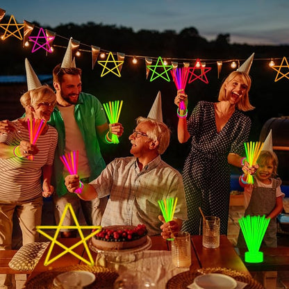 75 Glow Sticks Bracelets and Necklaces, 8'' Glowsticks Bulk Pack Bright Glow in the Dark Party Supplies for Kids (Multicolor)