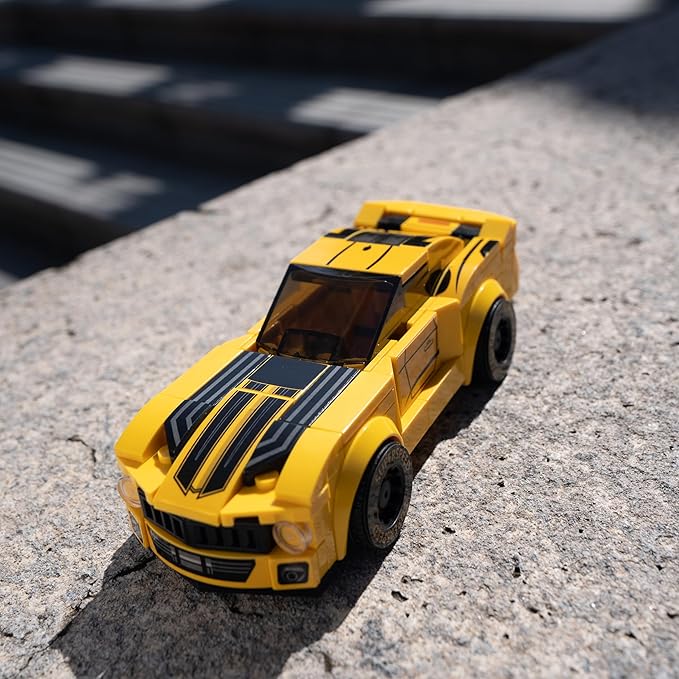 Racing Car Building Block Set. Racing Car Building Blocks for Kids and Adults (Yellow)