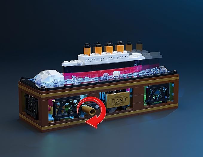 Brick Loot Iceberg Titanic Building Blocks Set with Light Kit & Motion, Toy Ship Model, Building Bricks Sets for Adults or Kids 6 Year Old +, Home Decor, Compatible with All Major Brands (319 Pieces)