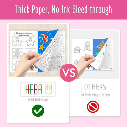 Hebayy 10 Pack Coloring Books for Kids, Ocean Theme Coloring Page with Games, Under the Sea Bulk Mini Coloring Books for Kids, Party Activity, Gifts