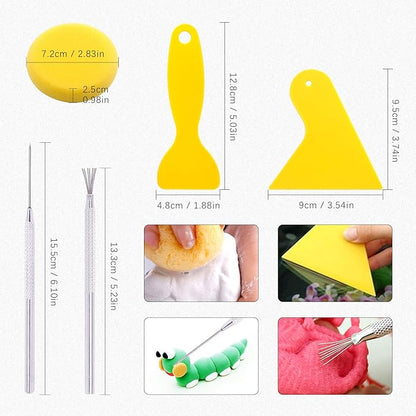 Swpeet 22Pcs Modeling Clay Sculpting Tools Kits, Ball Stylus Tool, Pottery Tools, Rubber Tip Pens, Plastic Clay Tools,Clay Needle for Making Modeling Clay Cake Fondant Decoration