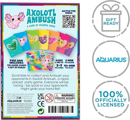 AQUARIUS Axolotl Ambush Card Game - Great Family Fun - Ages 6+ - Officially Licensed for Fun - Axolotl Card Game - Merchandise & Collectibles